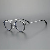 Kay Retro Round Optical Metal Glasses Frame Round Frames Southood Gun Black